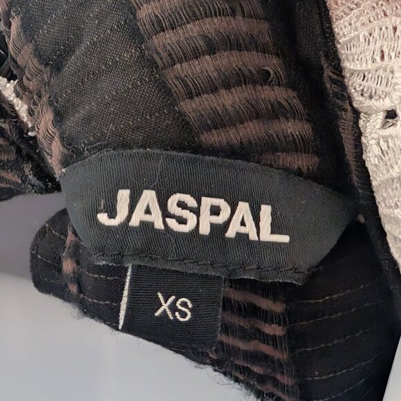 Jaspal Whimsigoth Blouse Lace Witchy Highneck Goth Semi Sheer XS Coquette - Picture 9 of 10